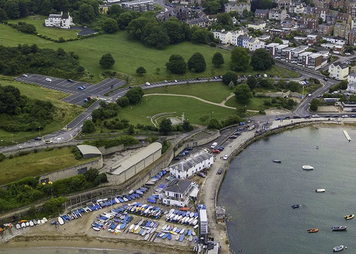 Looking down across Prince Albert Gardens