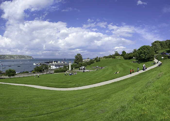 Looking East across Prince Albert Gardens