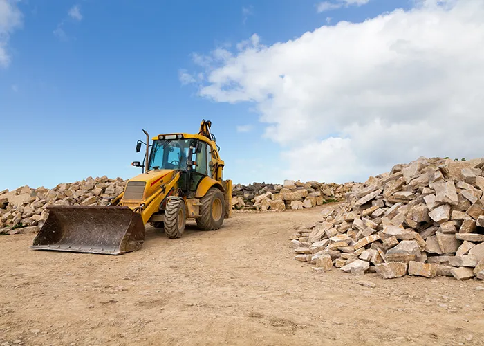 Open-cast quarrying continues on the south ridge, some firms working since the 1650s