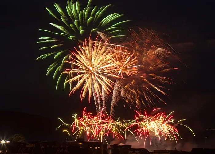 Fireworks over Swanage carnival