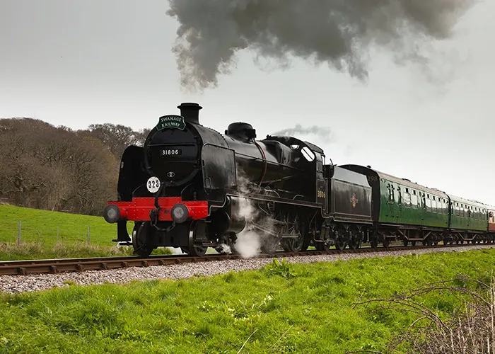 Steam train in the Purbeck Countryside