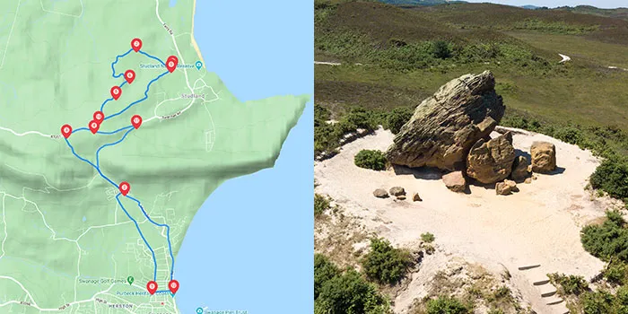 Map for Agglestone Rock