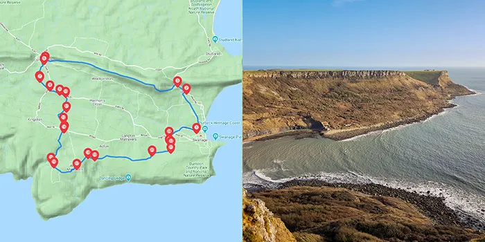 Map for Chapmans Pool Bike Ride