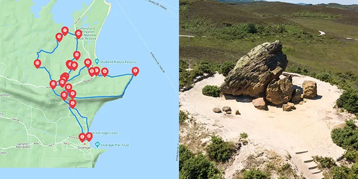 Map for Hills and Heathland
