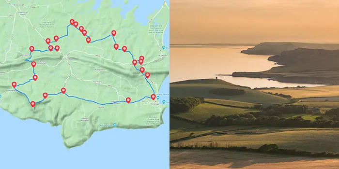 Map for Kimmeridge Ride