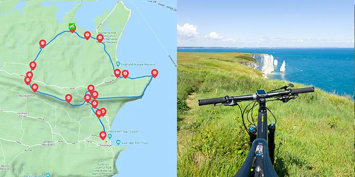 Map for Old Harry and Nine Barrow Down