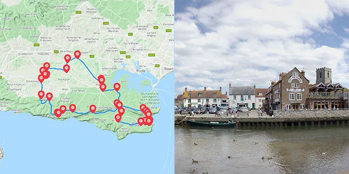 Map for Purbeck 50 Road Ride