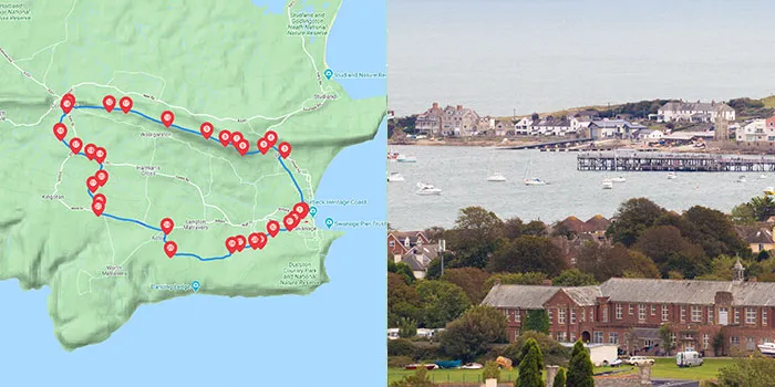 Map for Purbeck Hills Loop