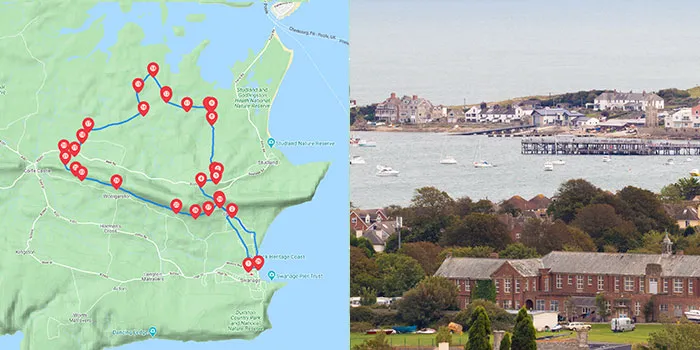 Map for Rempstone Forest and Purbeck Hills