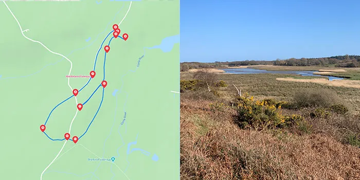 Map for Hartland Moor Walk