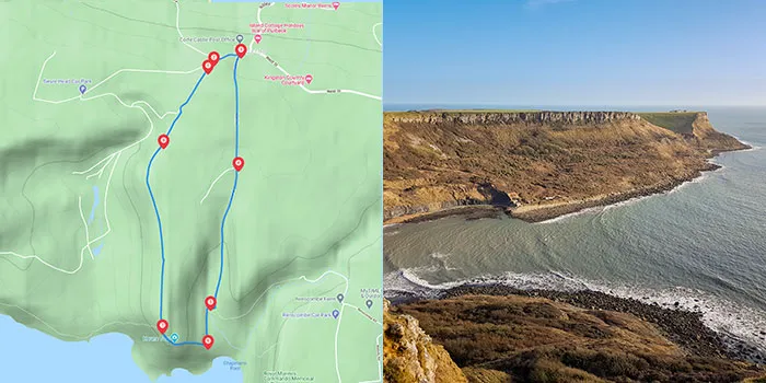 Map for Chapmans Pool to Houns Tout