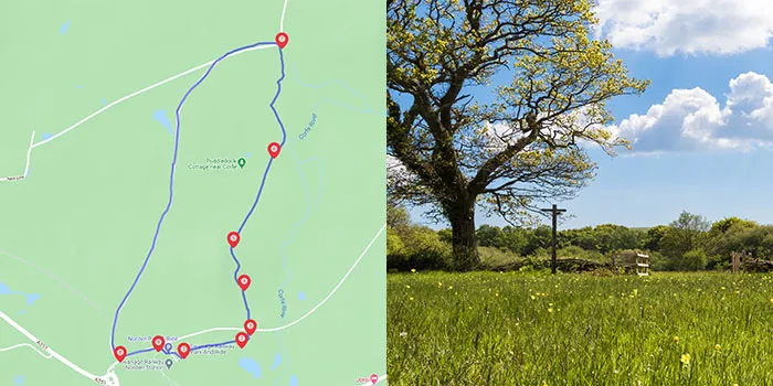 Map for Norden to Scotland Heath Walk