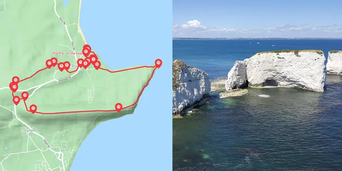 Studland To the Obelisk and Old Harry Walk