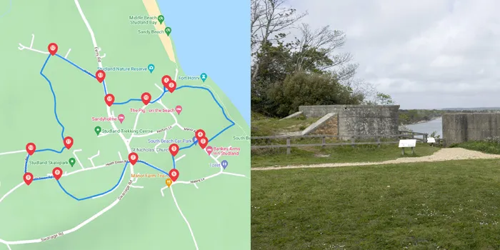 Map for Studland Walk